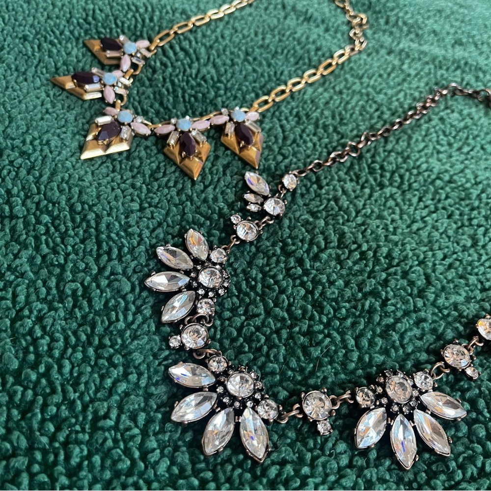 🔴 Set of 2 J Crew Statement Necklaces
